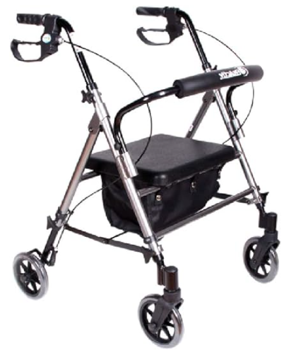 ANDADERA ROLLATOR DE ALUMINIO ULTRA COMPACT DE LUJO CON RUEDAS DE 6´´MARCA - REACTIVE COD R214046