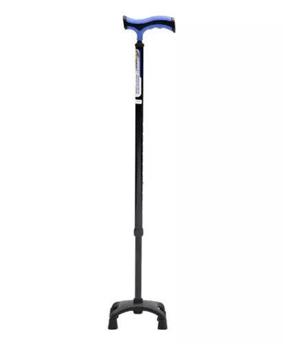 BASTON MANGO ALEMAN DE 4 APOYOS COLOR AZUL MARCA - REACTIV